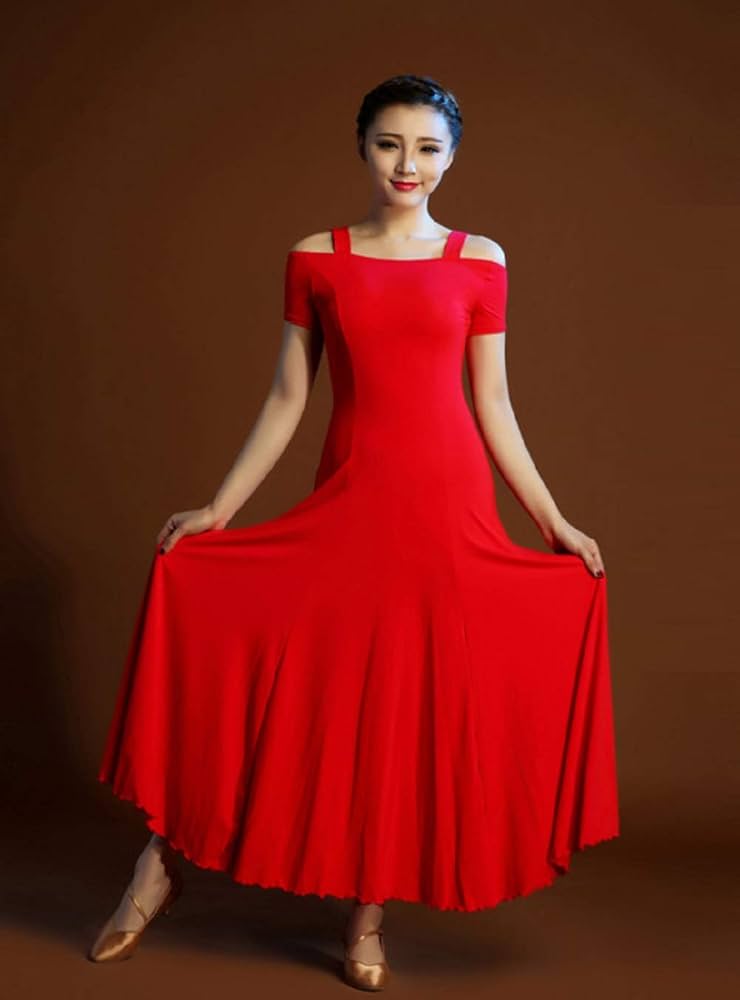 Amazon.co.jp: 5色社交ダンスドレス スタンダードドレス